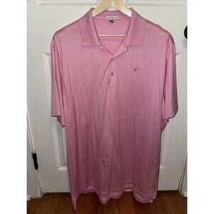 Peter Millar GOLF Men’s Pink Polo 100% Cotton Size XXL
